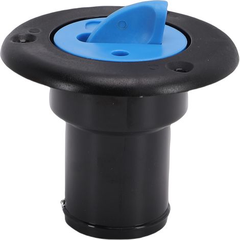 Tappo di riempimento del serbatoio dell'acqua, guarnizione in plastica ABS, scarico di coperta per imbarcazioni, yacht, camper, camion, trattori, nero. (1/4)