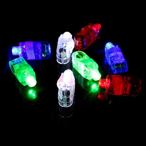 40pcs LED Finger Lights,40pcs Conduit Doigt lumières, Allume Les Jouets de soirée de Fournitures. (Couleur:rouge、vert 、blau、 blanc) (1/5)