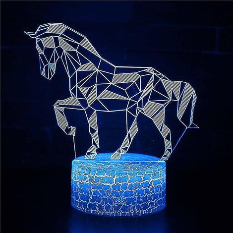 Lampe à illusion d'optique 3D, 7 couleurs, interrupteur tactile, veilleuse style déco, crée une ambiance romantique (1/4)