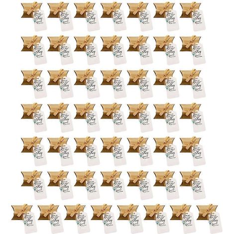 50 Ensembles de Faveurs de Baby Shower avec Porte-clés Anges, Boîtes Cadeaux et Cartes de Remerciement (1/4)