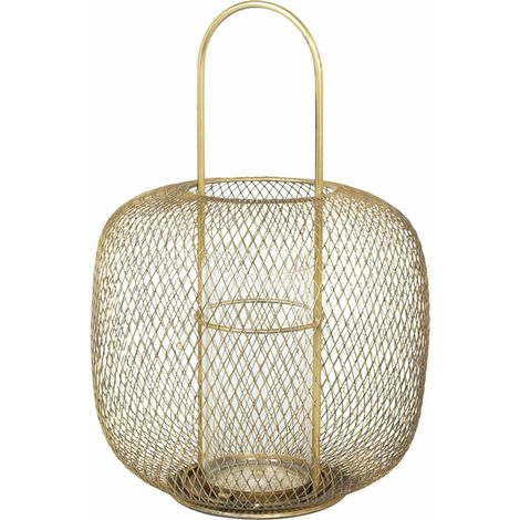 [GEBRAUCHT] B-Ware Broste Copenhagen Boden Laterne Messing Dekolaterne Windlicht Kerzenständer D780