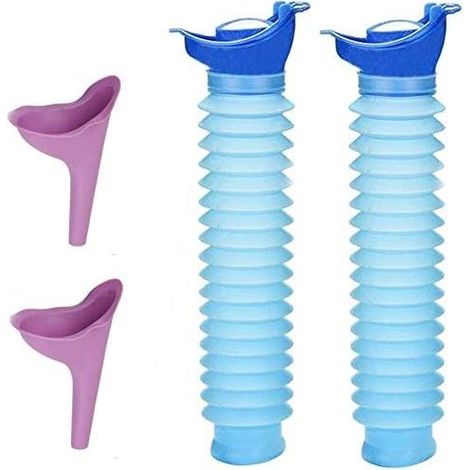 Entonnoir de bouteille d'urine d'extérieur pour urinoir de toilette, 4 pièces, pot de toilette mobile rétractable pour hommes, femmes et enfants, dispositif d'urination en voyage, camping, randonnée,