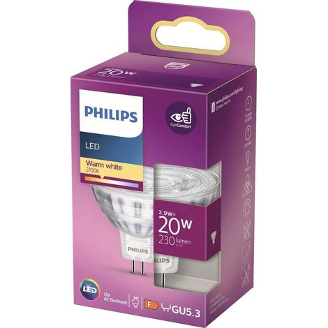 Philips GU5.3 lampadina LED bianco caldo 20W equivalente