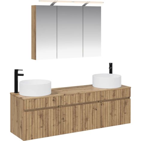 Bathroom Cabinet Set 4 pcs Artisan Oak 100 x 14.5 x 70 cm vidaXL (1/5)
