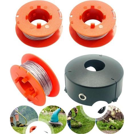 F016800175 Bobine de Fil pour Bosch Art 23 26 30 Easytrim et Combitrim,Pro-Tap Automatique Bobine Cordon Souple,8M x 1,6mm avec Couvercle F016L71088(3 Bobine + 1 Couvercle) (1/5)