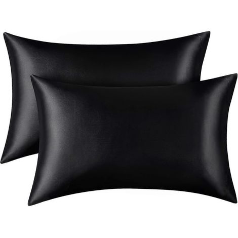 Kissenbezug aus Seidensatin mit Haar- und Hautmotiven, 2er-Set