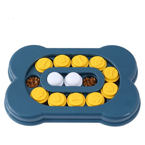 Jeu Intelligence Chien,Jouet de Chien de Bol de Mangeoire Lente,Jouet Chien Interactif Educatif pour Petit Gros Chien,Jouet de Distributeur de Nourriture pour Chien 3020cm bleue