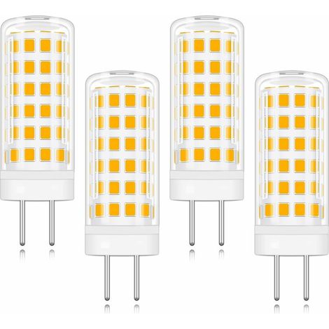 4er-Pack GY6.35 9W AC/DC 220V Warmweiß 3000K LED-Lampen, entspricht einer 9W Halogen-Ersatzlampe [Energieklasse A+]