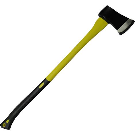 Log Splitting Maul Axe Chopper 4LB (Fibreglass Shaft Rubber Handle Wood Tree Felling) (1/5)