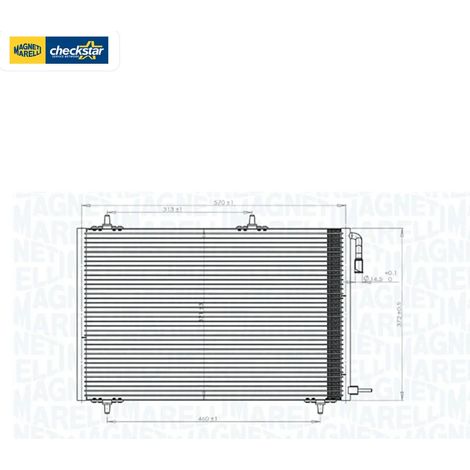 Condenseur, climatisation Magneti Marelli 350203816000 PEUGEOT 6455CH 6455CJ