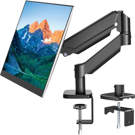 Support pour écran D'ordinateur, Compatible avec Les écrans De 17 à 32 Pouces, Format Vesa 75x75/100x100 Mm, Charge Maximale De 10 Kg, Fixation par Pince en C Et Perçage (1/5)