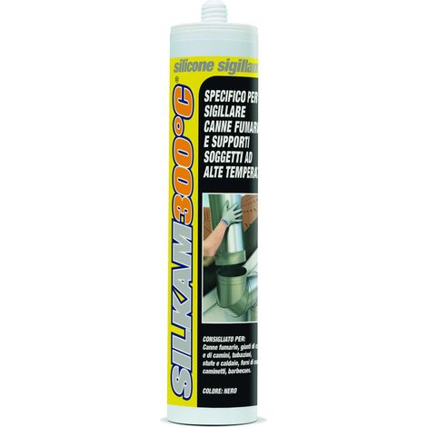 Silkam 300°c silicone ad alte temperature nero 310 ml