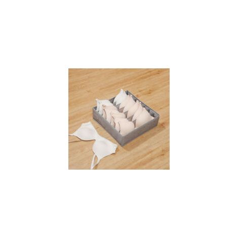 2 Boîtes de Rangement Grises pour Chaussettes et Sous-vêtements - Taille S - Organisation Commode (1/5)