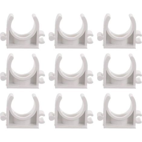 Colliers de serrage pour tuyaux d'eau en PVC, support en U pour tuyau PEX, accessoires électriques en plastique, alimentation portable, blanc, 25mm, 100 pièces
