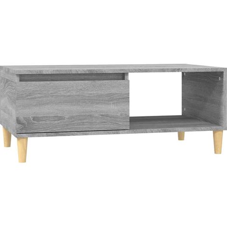 Couchtisch Sonoma Grau 90x50x36,5 cm aus Ingenieurholz