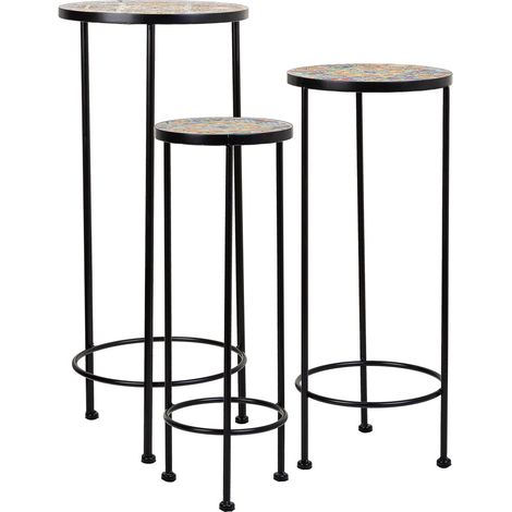 Set 3 soportes de mosaico y metal rojo