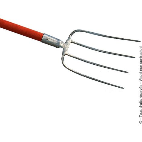 Fourche à  fumier 4 dents 30 cm  Avec manche pomme (1/5)