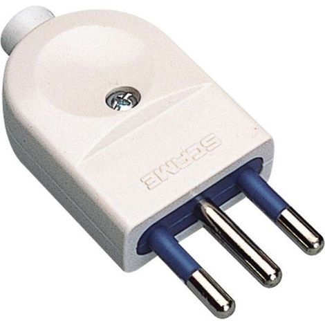 poly pool - spina 10 a 2p+t uscita cavo assiale bianca