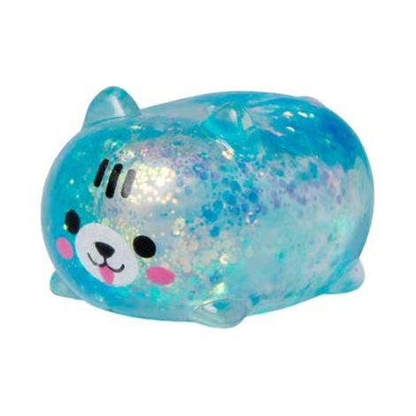 Jouet à pince Mini Glitter Chien KAESI Soulagement du stress Jouet sensoriel Boule à sucre pour chien doux à montée lente Jouet anti-stress (Couleur aléatoire 1 pc) Blue (1/5)