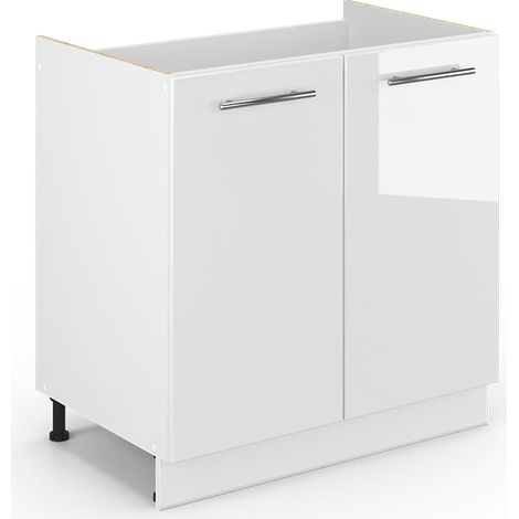 Küchenschränke Fame-Line, Weiß Hochglanz, 80 cm ohne Arbeitsplatte, Vicco