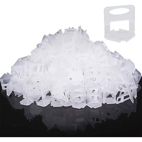 Lot de 400 languettes de nivellement pour la pose de carrelage, bandes de traction, largeur de joint 1,5 mm, hauteur de carreau 3–12 mm