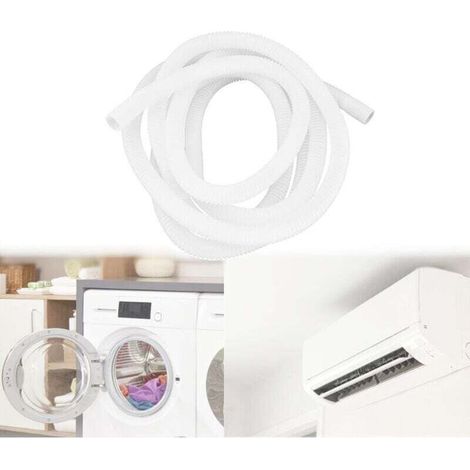 Kit de vidange du climatiseur, tuyau de vidange universel, rondelle tuyau de vidange tube, tuyau condensat climatiseur clim, pour climatiseurs, machines à laver, 2m Crezuo (1/4)