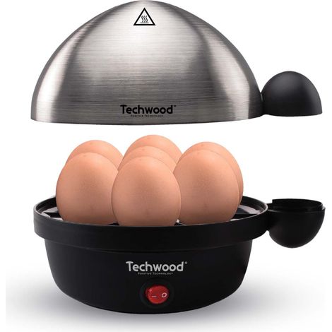Cuiseur à Oeufs Techwood TO-007 - Oeufrier electrique avec arrêt automatique, œufs à la coque et au plat