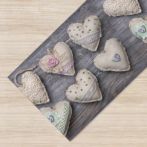 Tappeto passatoia antiscivolo made in Italy diversi modelli 50x100cm - Cuori Pizzo (1/3)