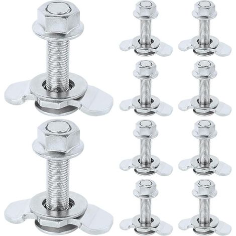 10PCS L-Track fileté Double Stud Lug Fitting Tie Down, utilisé avec les rails de voie L, argent (1/5)