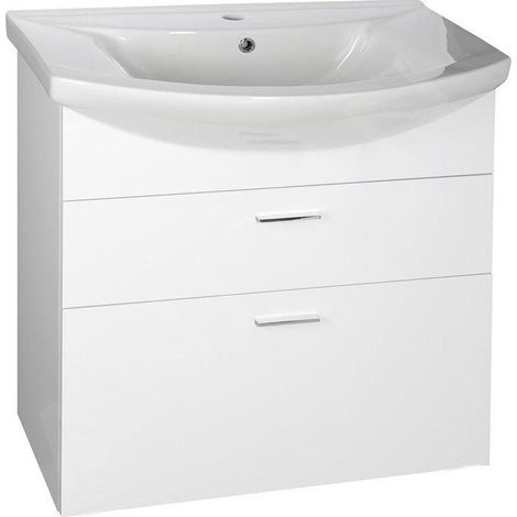 ZOJA Meuble sous-vasque avec tiroirs 71,5x74x34 cm, blanc (1/2)