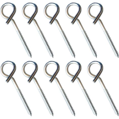 10 crochets plafond, inox, pour rangement et décoration (1/5)