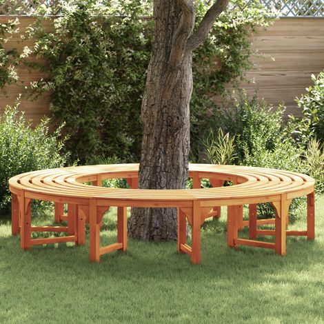 Banc d'Arbre 8 -Seater 2 pc 160 x 80 x 45 cm Naturel vidaXL (1/5)