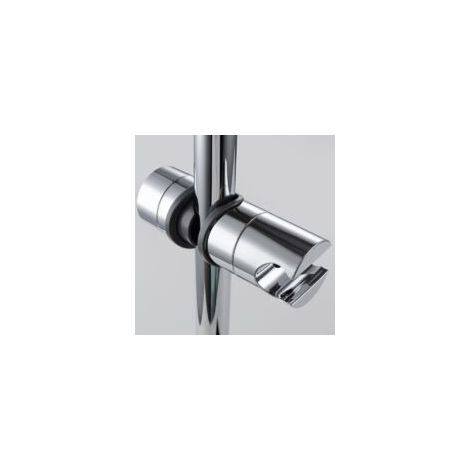 Supporto per soffione doccia, supporto per doccetta, ricambio per asta scorrevole da 18-25 mm, supporto regolabile per asta doccia, cromato - Crezuo (1/4)