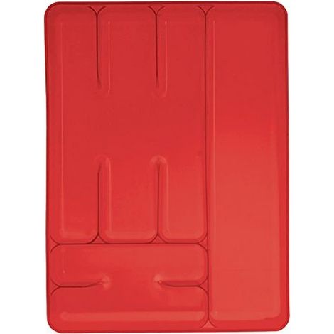 Excelsa Rainbow Portaposate 6 Scomparti, Polipropilene, Rosso, 33 x 25