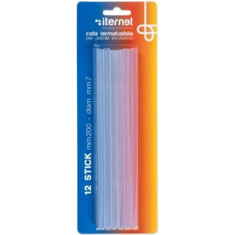 Koala Refill Stick Colla A Caldo Ø 7Mm Lunghezza 20Cm Trasparente Confezione 12 Pz 227Gr