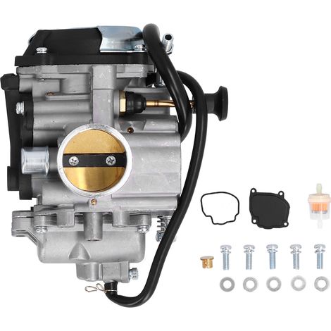 Carburateur ATV - Alliage D'aluminium - Entrée 34 Mm - Support Filtre À Air 46 Mm - Compatible Yamaha Bear Tracker 250 YFM250X YFM250B YFM250XH - Unité (1/5)