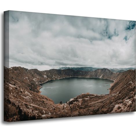Leinwanddruck Natursee in den Bergen 70x50 cm