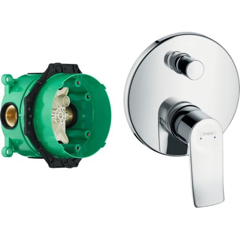HANSGROHE Metris frente redondo para mezclador empotrado para ducha de baño Cromo con cuerpo empotrado
