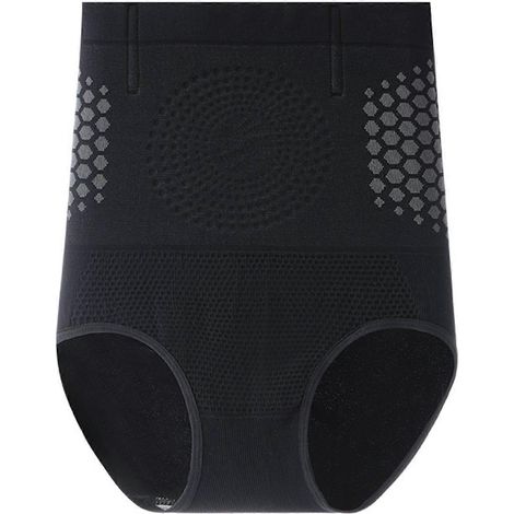 Short sculptant thermogénique brûleur de graisse pour femme, pantalon de yoga taille haute gainant, culotte sculptante noire (1/5)