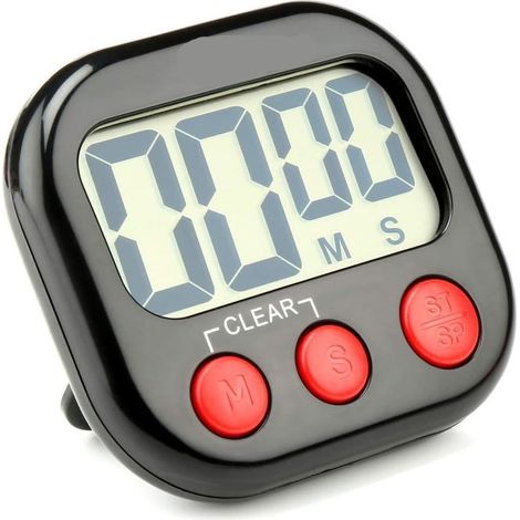 Minuteur de Cuisine Digital - Chronomètre Aimanté avec Grand Affichage LCD & Alarme Puissante - Timer Portable à Minuterie Électronique Précise (1/3)