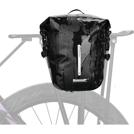 Fahrrad Gepäckträgertasche Wasserdicht 7L Schwarz Rolltop Trägertasche (1/5)