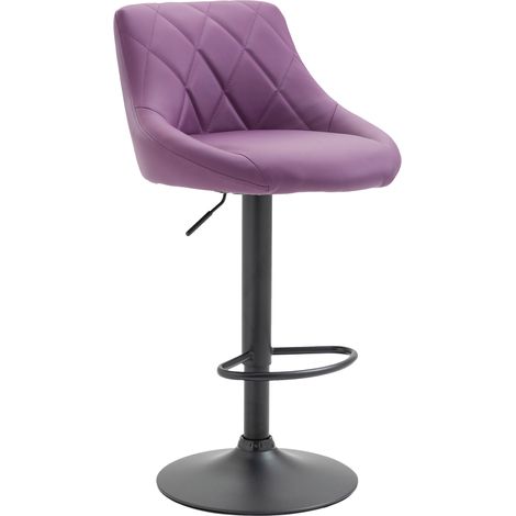 Barhocker Lazio Kunstleder lila schwarz