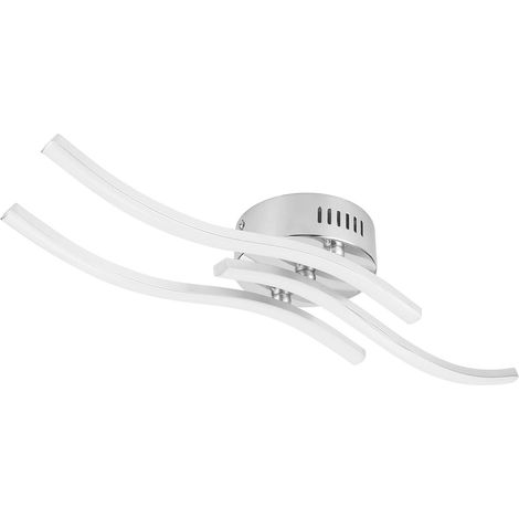 LED-Deckenleuchte fürs Wohnzimmer  Moderne, wellenförmige Stehlampe mit 105 LEDs  18 W, warmweißes Licht  2500 lm, AC 85–265 V  Einfache Montage für Schlafzimmer und Büro (1/5)
