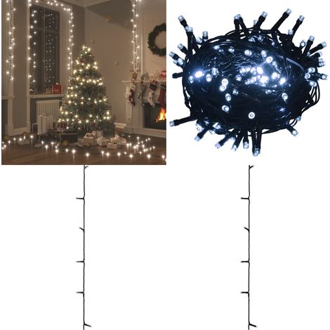 Stringa Luci 1000 LED Interno Esterno IP44 100m Bianca Fredda - Luci natalizie - Decorazione natalizia