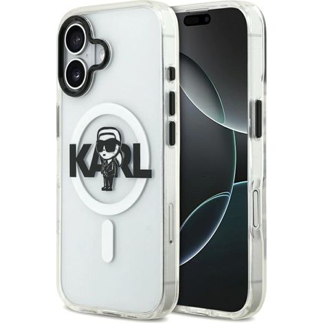 Funda Karl Lagerfeld IML Karl Sketch Logo MagSafe para iPhone 17 - Transparente (1/5)