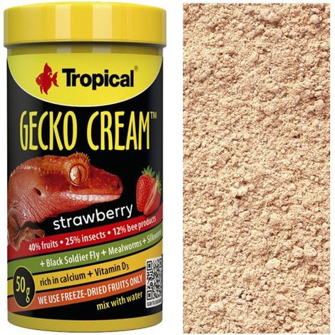 Alimento para geckos Tropical Gecko 100 ml sabor fresa