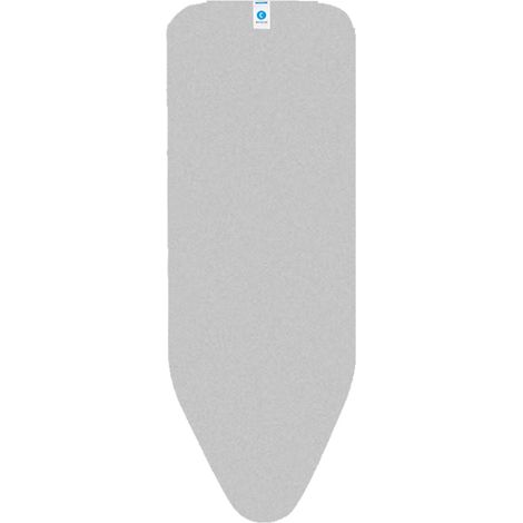 Brabantia Faster Ironing Fodera, Riflettente il Calore, con Spugna da 2 mm, 124x45 cm, Metallizzato (1/5)