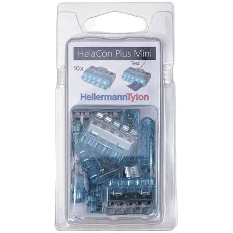 HellermannTyton 148-90057 HCPM-5-Blister-PC-BU/CL (10) Borne de raccordement flexible: 1.0-2.5 mm² r