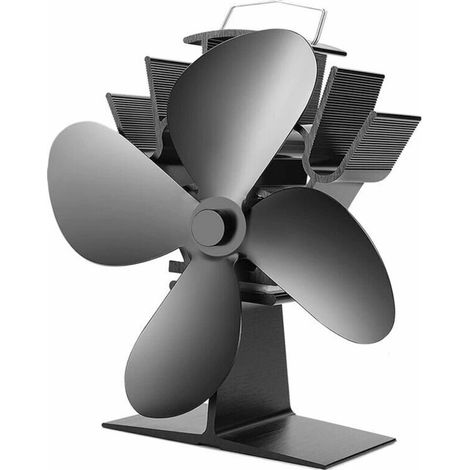 4-blade thermodynamic chimney fan for fireplace and stove accessories, eco-efficient fan, large blades, strong airflow (1/4)