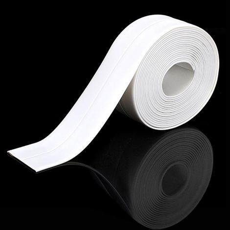 bande Etancheite Autocollante Impermable(3.8 X 320cm)blanc, Ruban De Calfeutrage Auto-adhsif Impermable, Bande D'tanchit Salle, Pvc Ruban Adhesif (1/5)